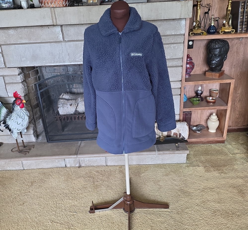 Columbia Blue Fleece Teddy Jacket